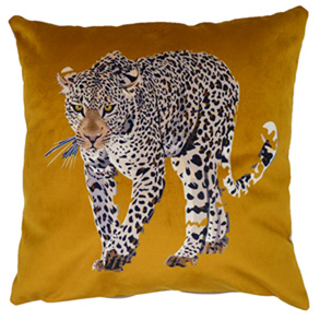Jungle Leopard, Ochre - (45cm x 45cm) Cushion